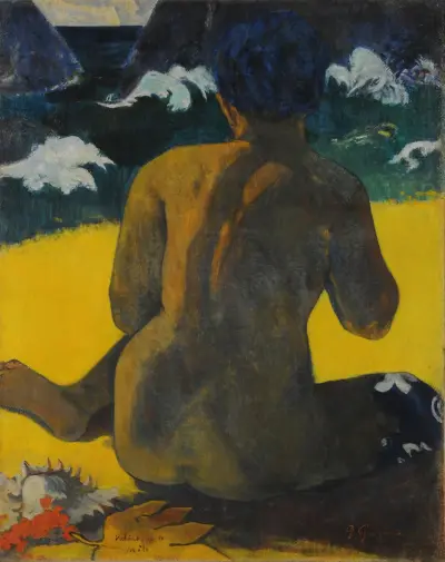 Vahine no te miti (Woman at the beach) av Paul Gauguin
