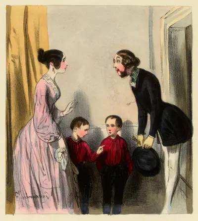 Adieu, Madame, à bientôt. Maman a dit qu’il était bête et ennuyeux. voila, Paul Gavarni
