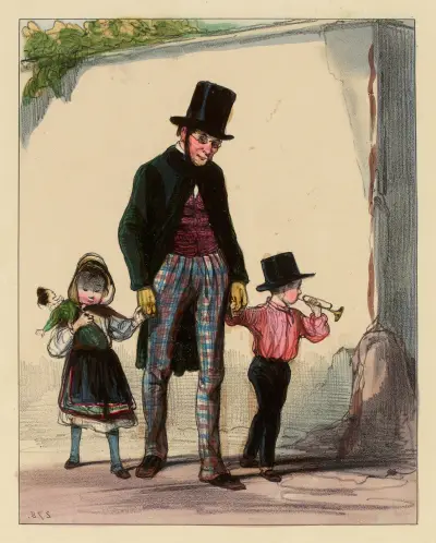 C’est bien drôle que ma femme devait diner chez Maman Coquardeau et que je n’y trouve que les petits. c’est bien drô, Paul Gavarni