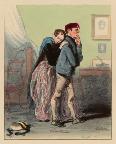 Est-il, Dieu permis, d’avoir des pensées comme ça sur la mère de son petit Joseph, Paul Gavarni