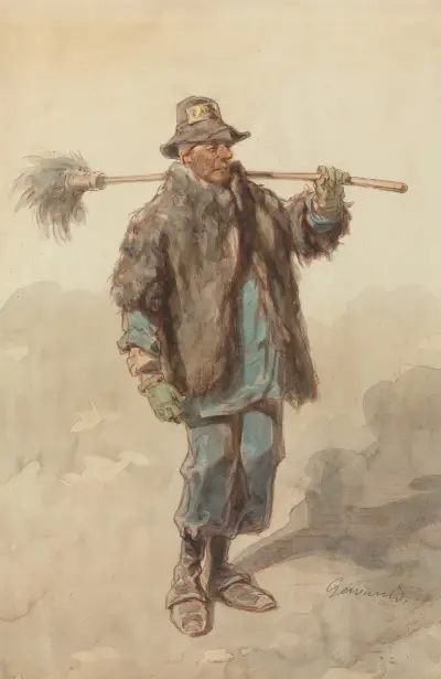 The Street Sweeper (Le Cantonnier), Paul Gavarni