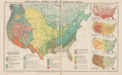United States of America and Part of Canada—Native Vegetation von John Paul Goode
