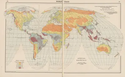 World-Climatic. Annual Rainfall von John Paul Goode