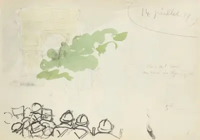 14 juillet 1919, Place de l’Etoile au coin des Champs-Elysées, cinq heure du matin, 1919 – Nr. 3 von Paul Goute