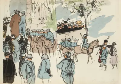 14 juillet 1919, Place de l’Etoile au coin des Champs-Elysées, cinq heure du matin, 1919 – Nr. 1 von Paul Goute