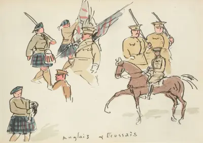Défilé du 14 juillet 1919 Anglais et Ecossais von Paul Goute