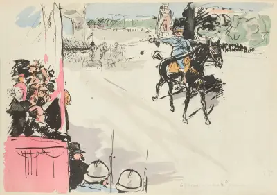 Défilé du 14 juillet 1919 Le général Mangin salue le ‘pouvoir public’ von Paul Goute