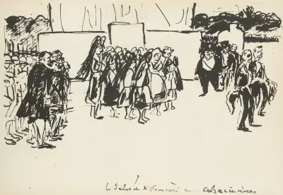 Défilé du 14 juillet 1919 Le salut de M. Poincaré aux alsaciennes von Paul Goute