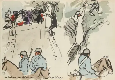 La tribune des Alsaciennes (vue arrière) von Paul Goute