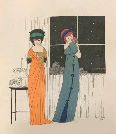 Les robes de Paul Poiret Pl.08 av Paul Iribe