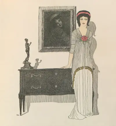 Les robes de Paul Poiret Pl.10 av Paul Iribe