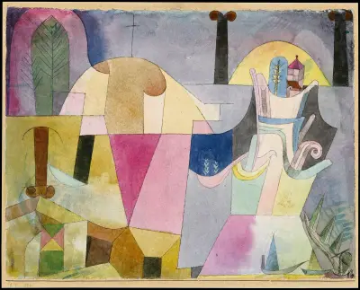 Black Columns in a Landscape av Paul Klee