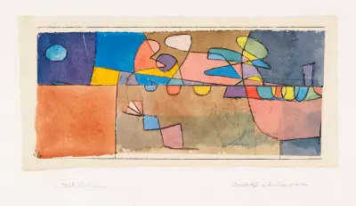 Buntbewegtes an der Lage gemessen av Paul Klee