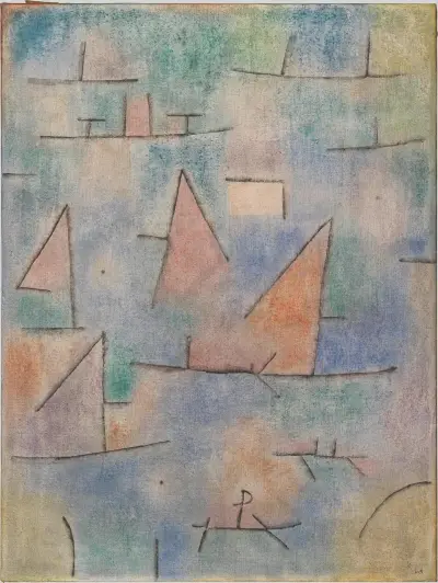 Port z żaglowcami, Paul Klee