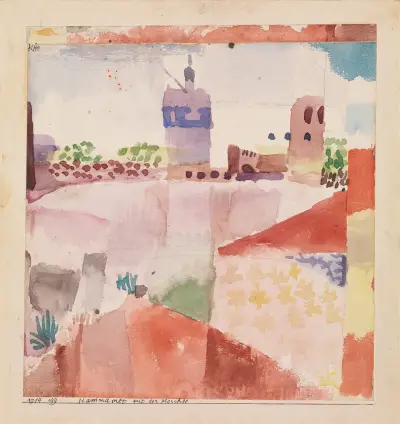 Hammamet with Its Mosque av Paul Klee