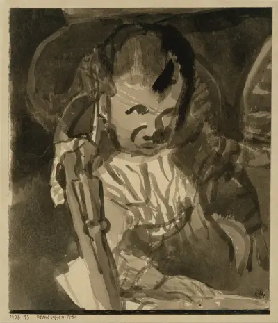 Sketch of Felix Klee av Paul Klee