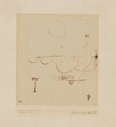 Skizze zu einem Hafenbild av Paul Klee