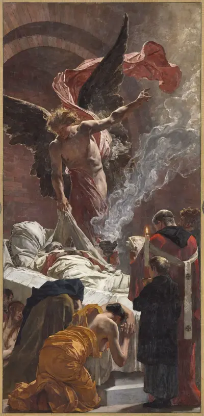 Pohřeb svaté Jenovéfy, Jean-Paul Laurens