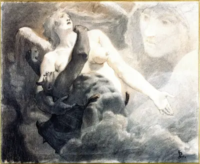 Satan et l'ange liberté, Jean-Paul Laurens
