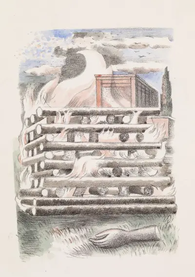 Design for Urne Buriall – Funeral Pyre, Paul Nash
