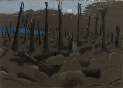 Sunrise, Inverness Copse, Paul Nash