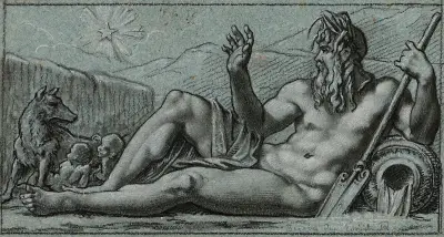 Le Tibre voit se lever l’astre naissant av Pierre-Paul Prud'hon