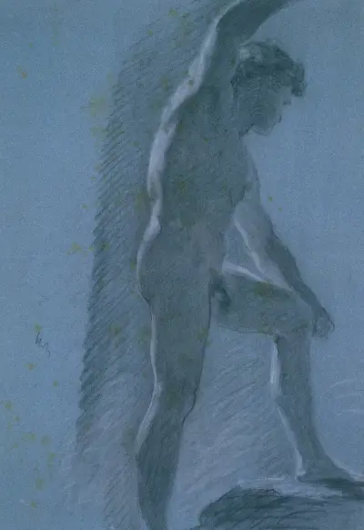 Study of a Male Nude (verso), 1810 – nr 1 av Pierre-Paul Prud'hon