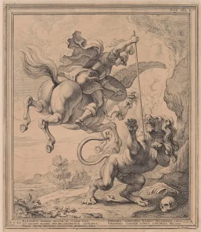 Bellerophon Killing the Chimera av Peter Paul Rubens