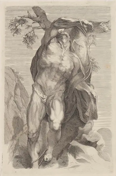 Naked Man Tied Up av Peter Paul Rubens