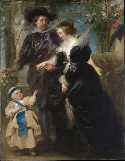 Rubens, His Wife Helena Fourment, and Their Son Frans av Peter Paul Rubens