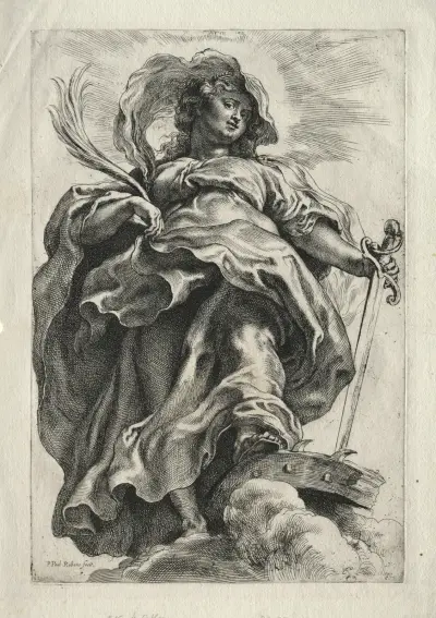 Saint Catherine in the Clouds av Peter Paul Rubens