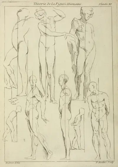 Studies of figures in upright positions av Peter Paul Rubens