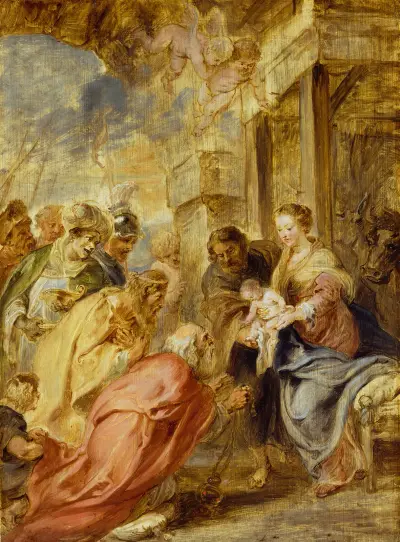 The Adoration of the Magi, 1633 av Peter Paul Rubens
