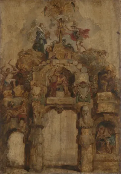 The Arch of the Mint (reverse), 1635 – nr 2 av Peter Paul Rubens