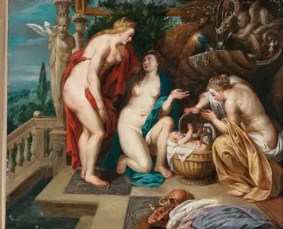 Córki Cecropsa odnajdują dziecię Erichthoniusa, Follower of Peter Paul Rubens