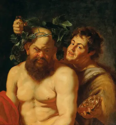Pijany Silen z satyrem, Follower of Peter Paul Rubens
