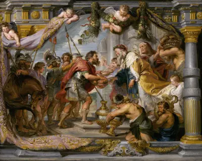 The Meeting of Abraham and Melchizedek av Peter Paul Rubens