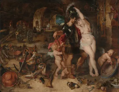 The Return From War,Mars Disarmed By Venus av Peter Paul Rubens