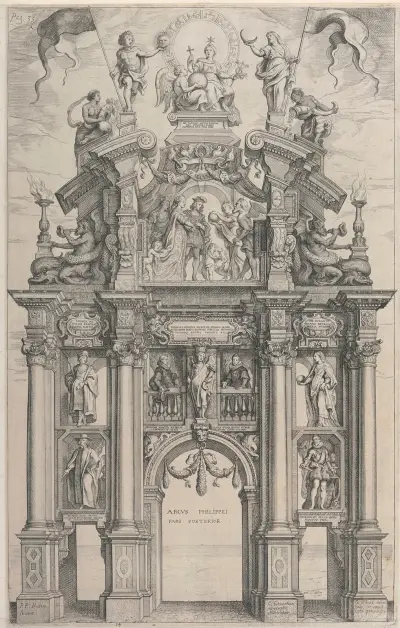 The Triumphal Arch of Philip av Peter Paul Rubens