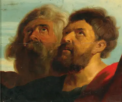 Dwie męskie głowy, Follower of Peter Paul Rubens
