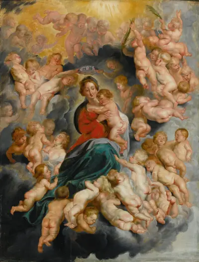 Madonna z Dzieciątkiem i puttami, Follower of Peter Paul Rubens