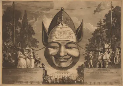 An English balloon 1784 av Paul Sandby