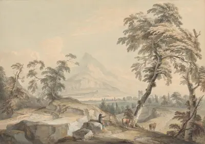 Italianate Landscape with Travelers, No. 1 av Paul Sandby