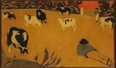 Breton panel with cows, Paul Sérusier