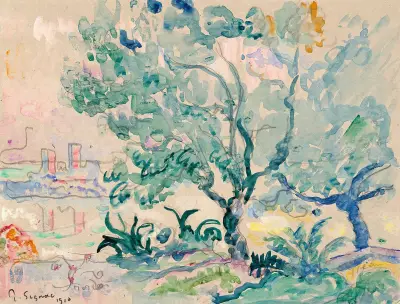 Antibes, widok z Juan-les-Pins, Paul Signac