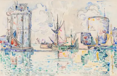 La Rochelle. Sortie du port av Paul Signac