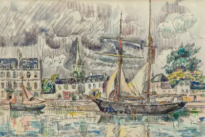 Hamnen i Paimpol av Paul Signac