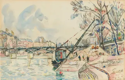 Paris, La Seine Au Pont Des Arts av Paul Signac