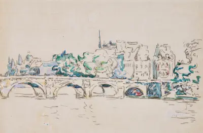 Paris, Le Pont-Neuf, 1925 av Paul Signac