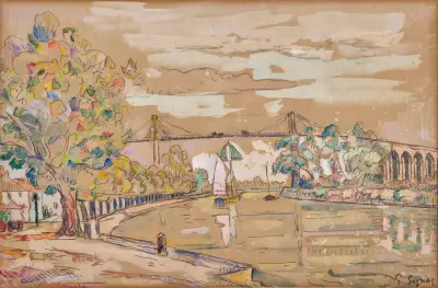 Tonnay-Charente, le pont suspendu av Paul Signac